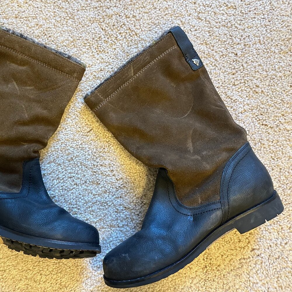 Olukai 8.5 Haleakala mid calf wool lined leather boot NEW